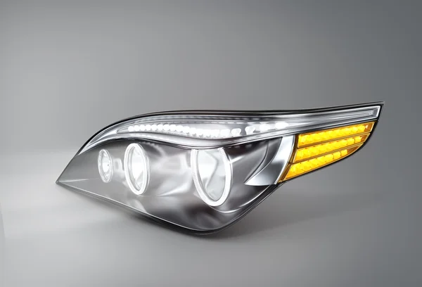 Scheinwerfer Auto (fertig in 3D) — Stockfoto