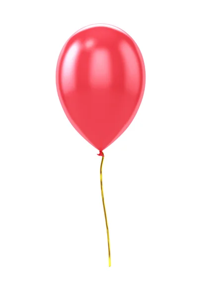 Balão vermelho isolado no fundo branco — Fotografia de Stock