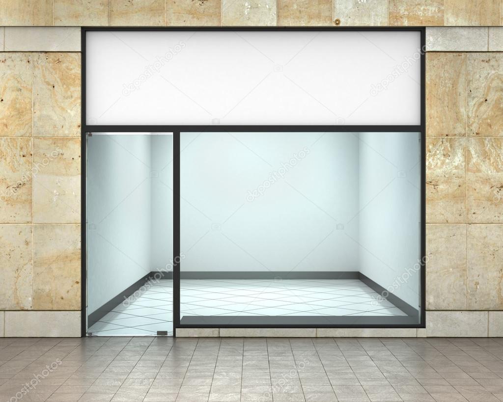 Download Shop Front. Exterior horizontal windows empty for your store pro — Stock Photo © urfingus #102681948