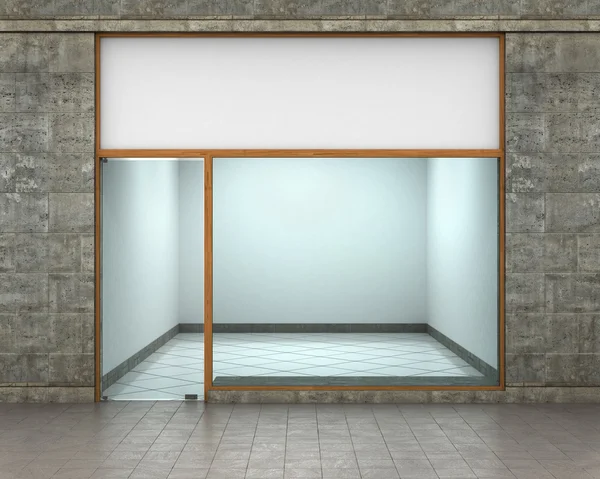 Butik Front. isolerad på en vit bakgrund — Stockfoto