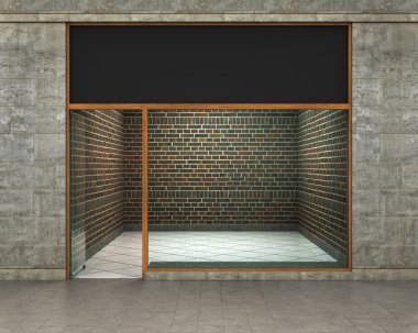 Dükkanı açık. Dış yatay windows pro mağaza için boş