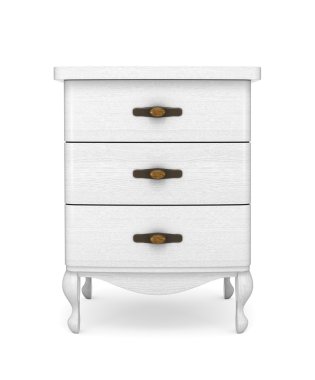 Beyaz arka plan üzerinde izole başucundaki