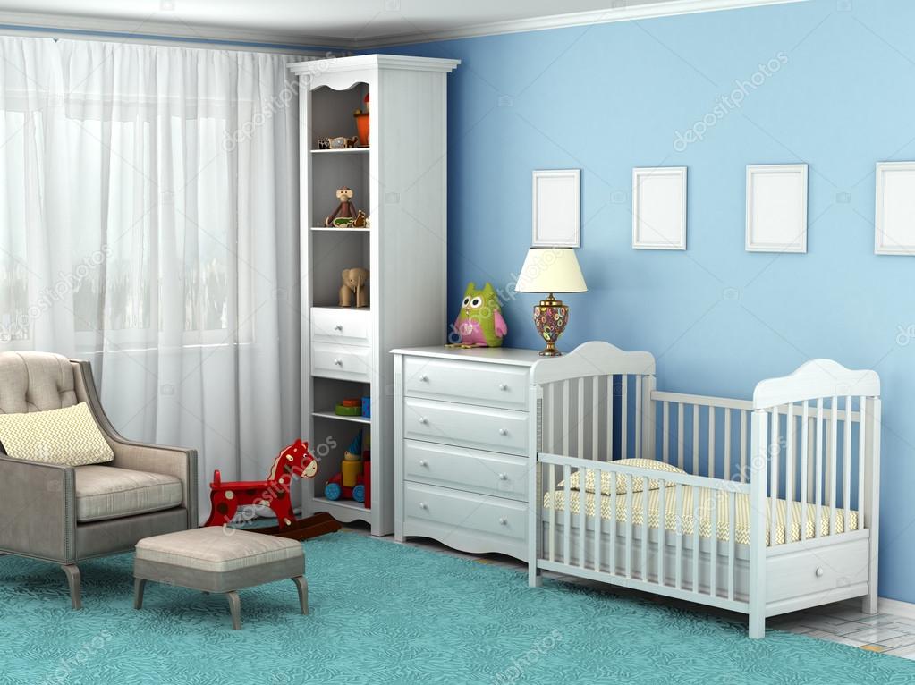 Kinderzimmer, wo es einen Stuhl, Spielzeug, Möbel, Fußböden gibt