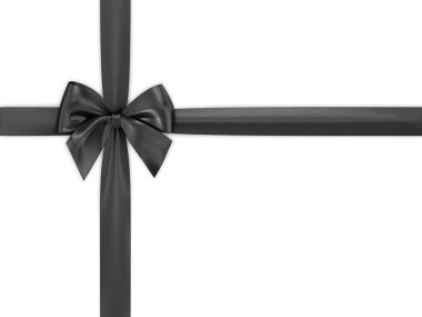 Yay ile şerit beyaz bir arka plan üzerinde siyah.