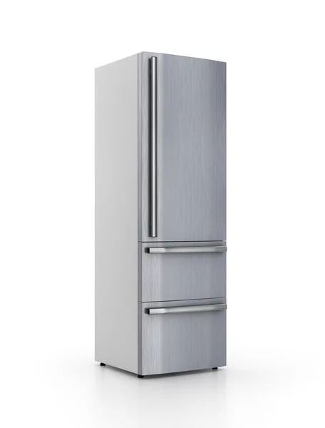 Refrigerador isolado no fundo branco. ilustração 3d — Fotografia de Stock