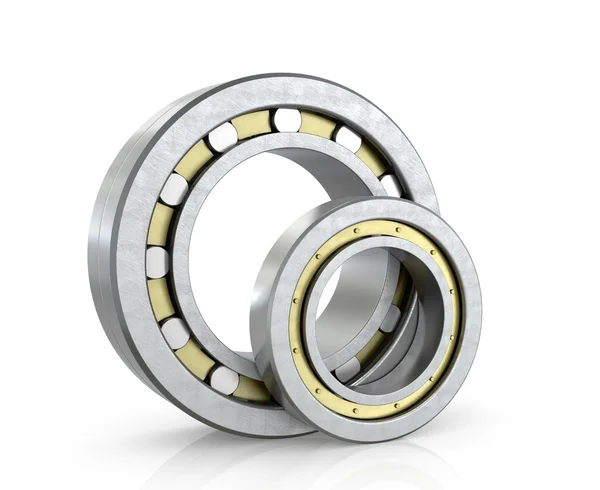 Spherical radial bearings isolated white background. 3D illustra — Stock Photo, Image