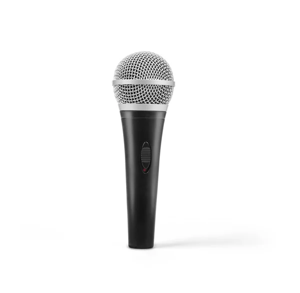 Microphone sur fond blanc — Photo