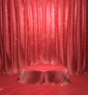 kırmızı kumaş duvar arka plan üzerinde geçen pyatistal kaplı 