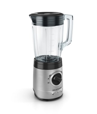 Elektrik blender. Mutfak aletleri, üzerinde beyaz izole ekipman