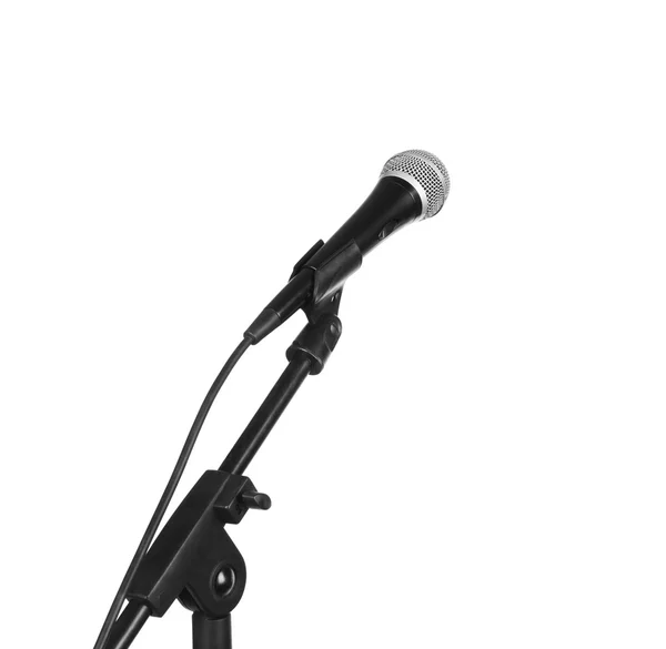 Micrófono dinámico sobre fondo blanco — Foto de Stock