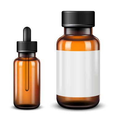 Tıp Şişeler üzerine beyaz izole