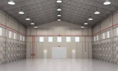İç depolama alanı. 3D çizim
