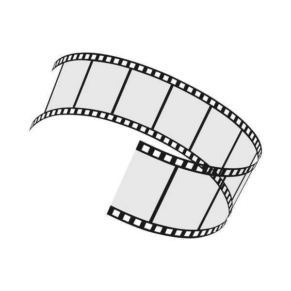 Bande de film isolée sur fond blanc, illustration vectorielle . — Image vectorielle