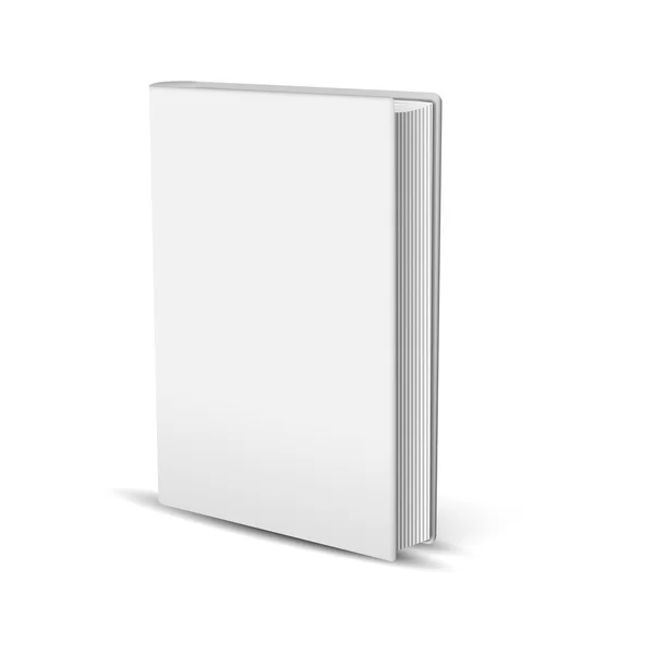 Malla de gradiente de ilustración de vectores de cubierta de libro en blanco. Objeto aislado para diseño y branding — Archivo Imágenes Vectoriales