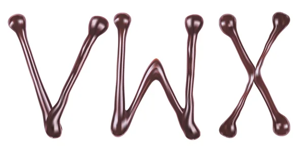 녹 인된 다크 초콜릿의 구성 된 광택 3 차원 글자의 벡터 집합 — 스톡 벡터