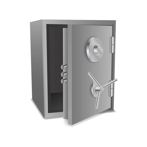 Vector illustration of security concept with metal safe icon — Stock Vector