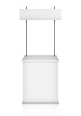 Boş sergi ticaret Stand.Vector illüstrasyon