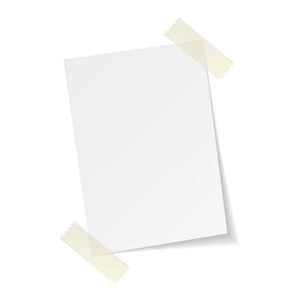 Blank paper, vector illustration — Stock Vector