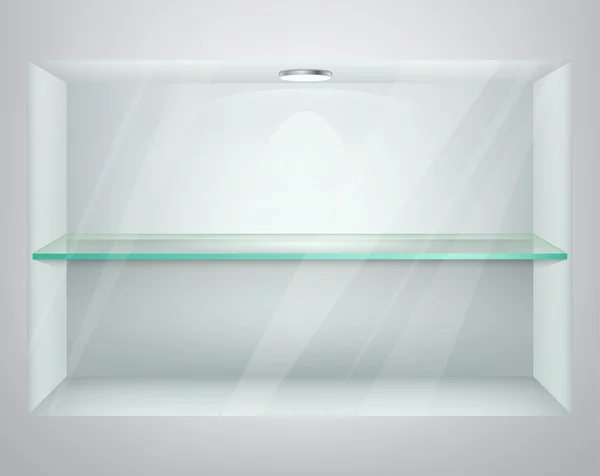 Vitrine en verre vide. Illustration vectorielle — Image vectorielle