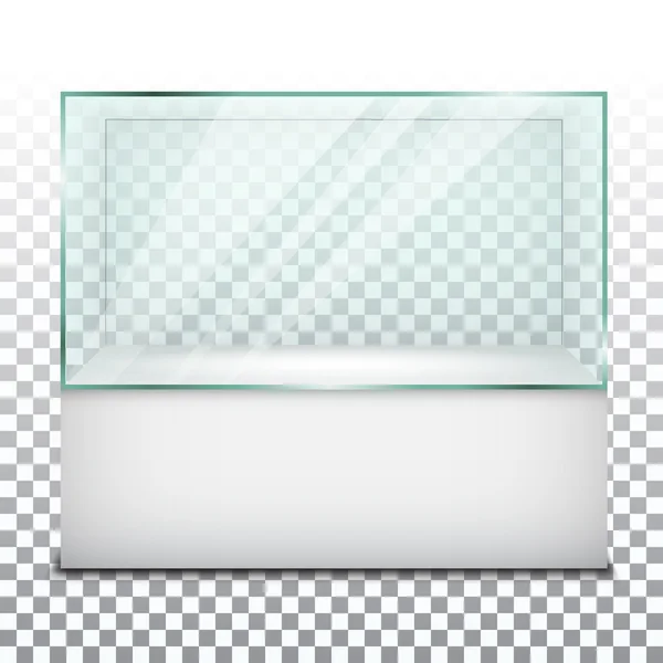 Mostra de vidro vazia. Ilustração vetorial —  Vetores de Stock
