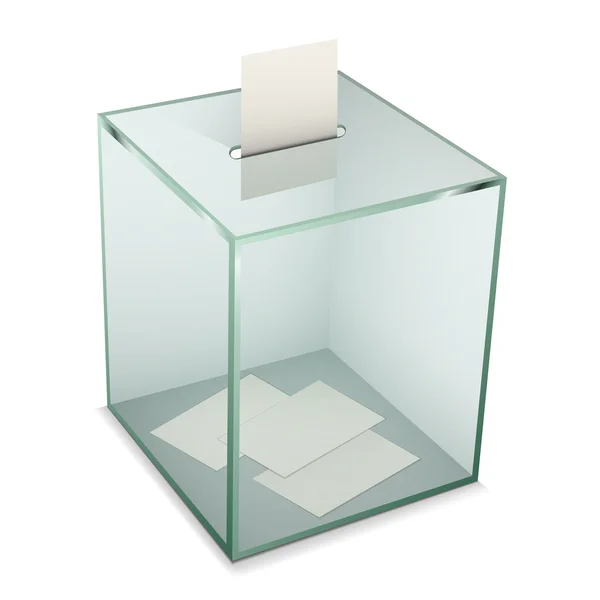 Stimmzettel mit Urne. Vektorillustration — Stockvektor