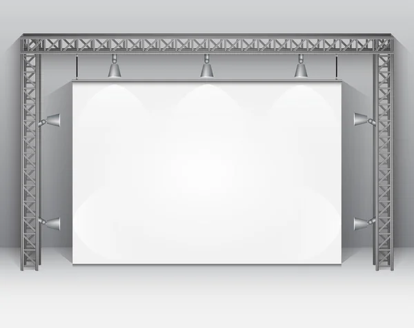 조명 제품 광고에 대 한 빈 흰색 배너입니다. 벡터 — 스톡 벡터