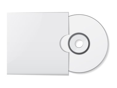 Beyaz bir arka plan üzerinde izole vektör Cd disk