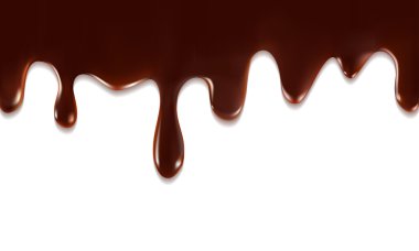 Eritilmiş çikolata damla. Vektör çizim