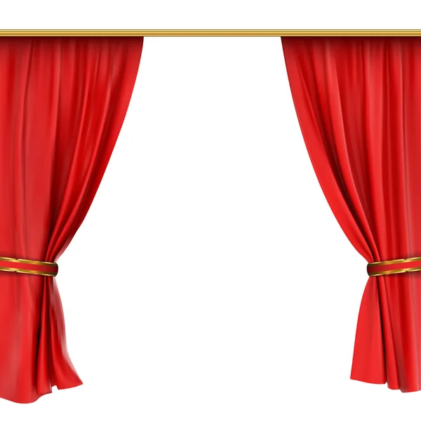 Etapa del teatro con cortina roja — Vector de stock