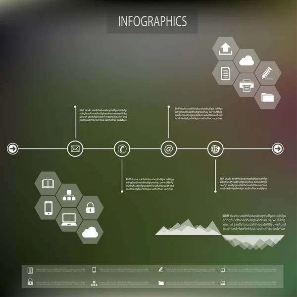 Bilgi grafik stil vektör illüstrasyon çember — Stok Vektör