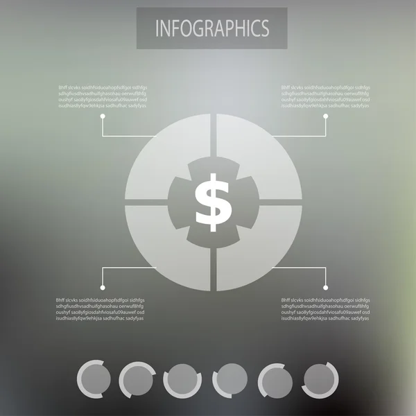 Infos graphiques cercle style Illustration vectorielle — Image vectorielle