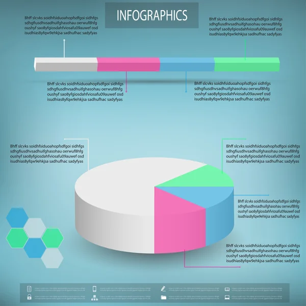 Informações gráficos círculo estilo ilustração vetorial — Vetor de Stock