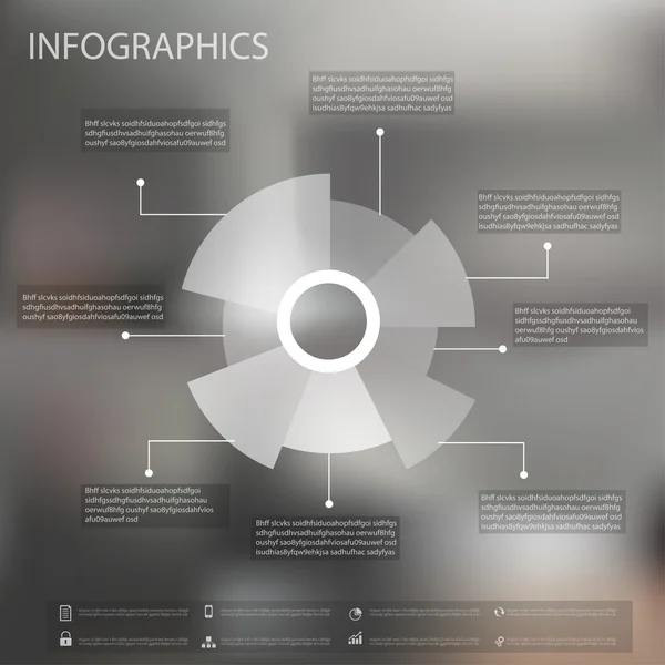 Info grafica cerchio stile illustrazione vettoriale — Vettoriale Stock