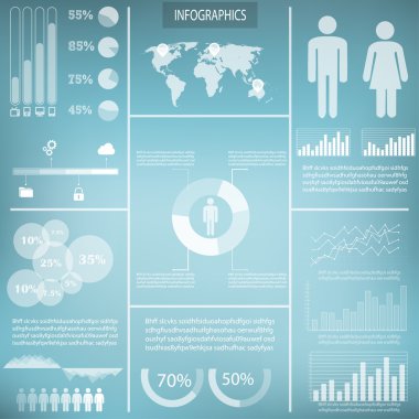 Bilgi grafik stil vektör illüstrasyon çember