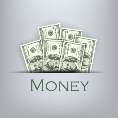 Gri arka plan üzerinde izole Doları. vektör çizim.