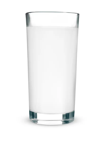 Verre de lait isolé sur blanc. Illustration vectorielle — Image vectorielle