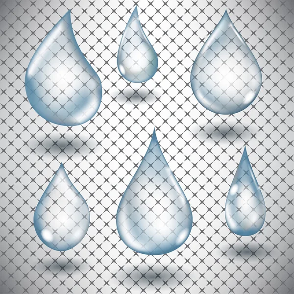 Ensemble de gouttes d'eau. Illustration vectorielle . — Image vectorielle