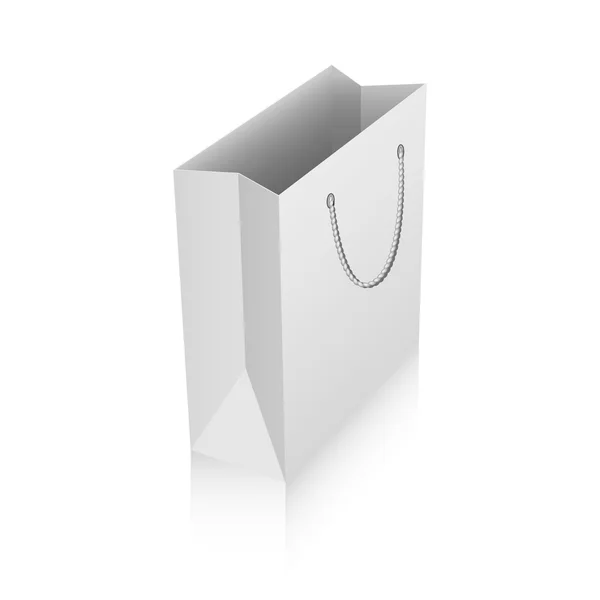 Prázdný nákupní tašku na bílém pro reklamu a značku — Stockový vektor