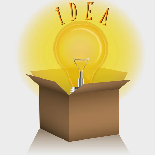 Lampe Doodle - Idée. illustration vectorielle . — Image vectorielle