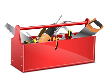 Beyaz bir arka plan üzerinde izole araçları seti