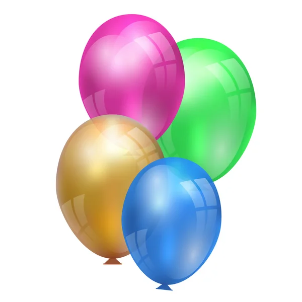 Ballons d'anniversaire ou de fête colorés — Image vectorielle