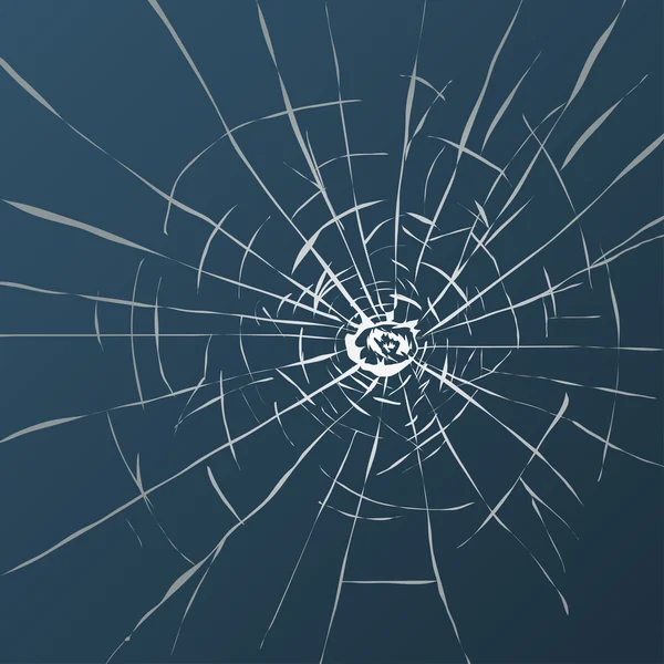 Broken glass illustration, fully editable vector — Stock Vector