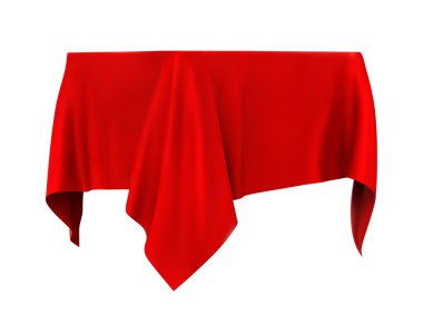 İzole kırmızı masa örtüsü. vektör çizim.