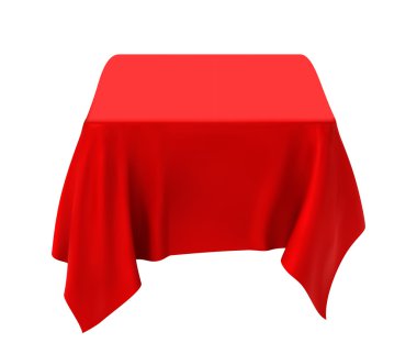 Kırmızı masa örtüsü. vektör çizim.