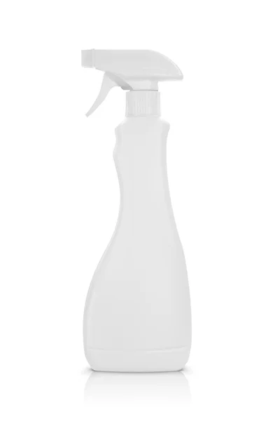 Kunststof spray fles met schoonmaak vloeistof — Stockvector