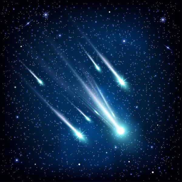 Cometa en el cielo estrellado — Archivo Imágenes Vectoriales