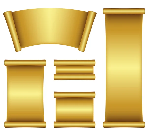 Illustration of gold scroll — Stock Vector