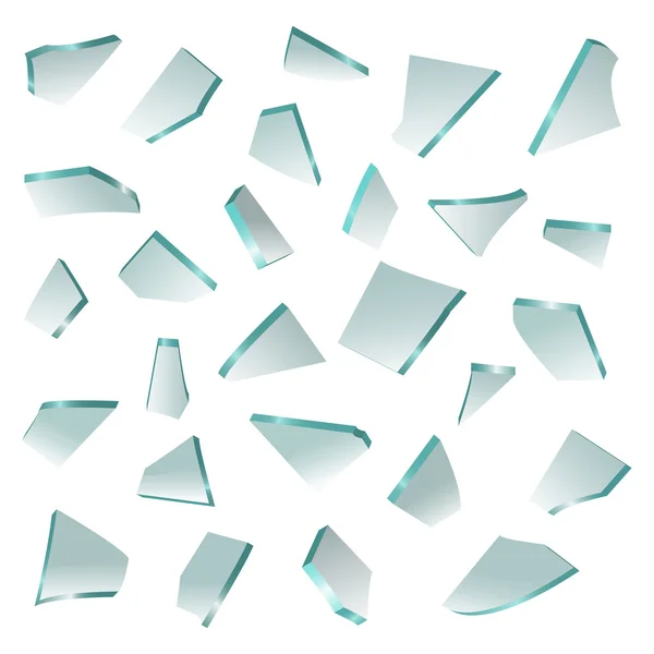 Broken Glass isolated on a white background — Stock Vector