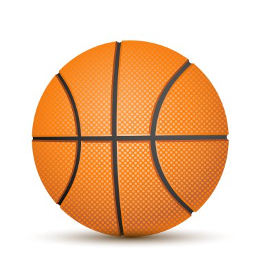 Basketbol beyaz arka planda izole edilmiş 