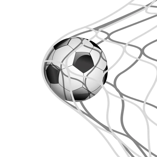 Ball im Netz isoliert auf weißem Hintergrund — Stockvektor